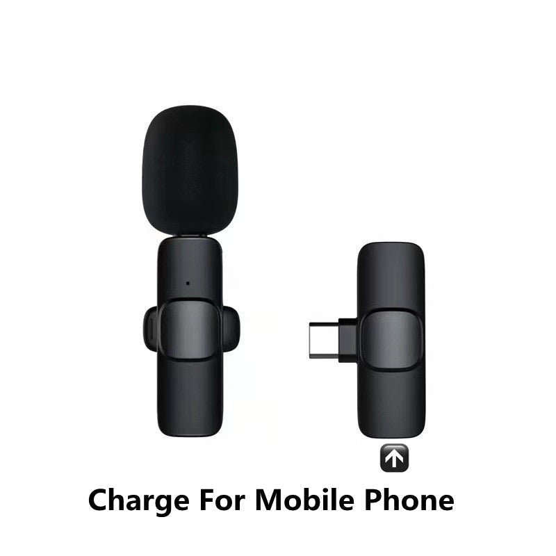 Wireless Lavalier Microphone Portable Audio Video Recording Mini Mic For I Phone Android Long Battery Life Live Broadcast Gaming - Jabula & Co