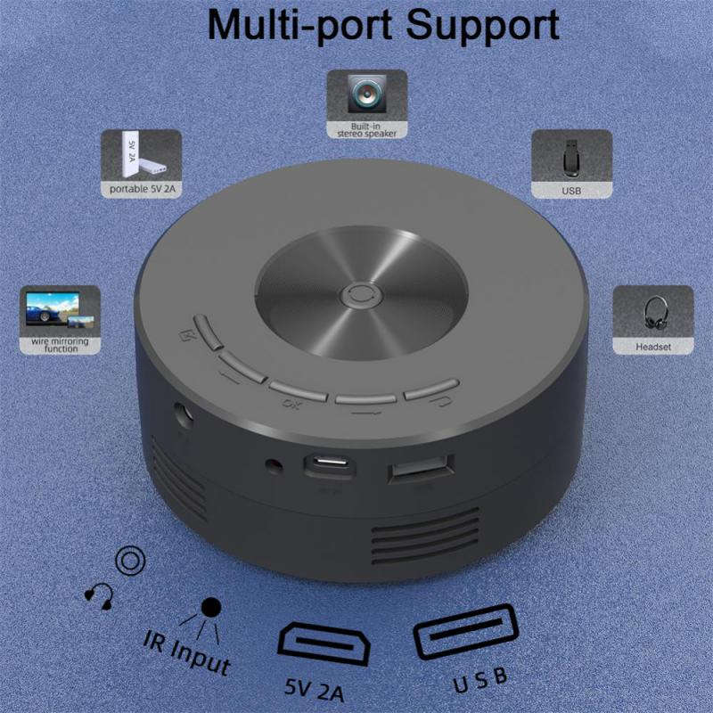 Smart Projector WiFi Portable 1080P Home Theater Video LED Mini Projector For Home Theaters Media Player by Jabula & Co