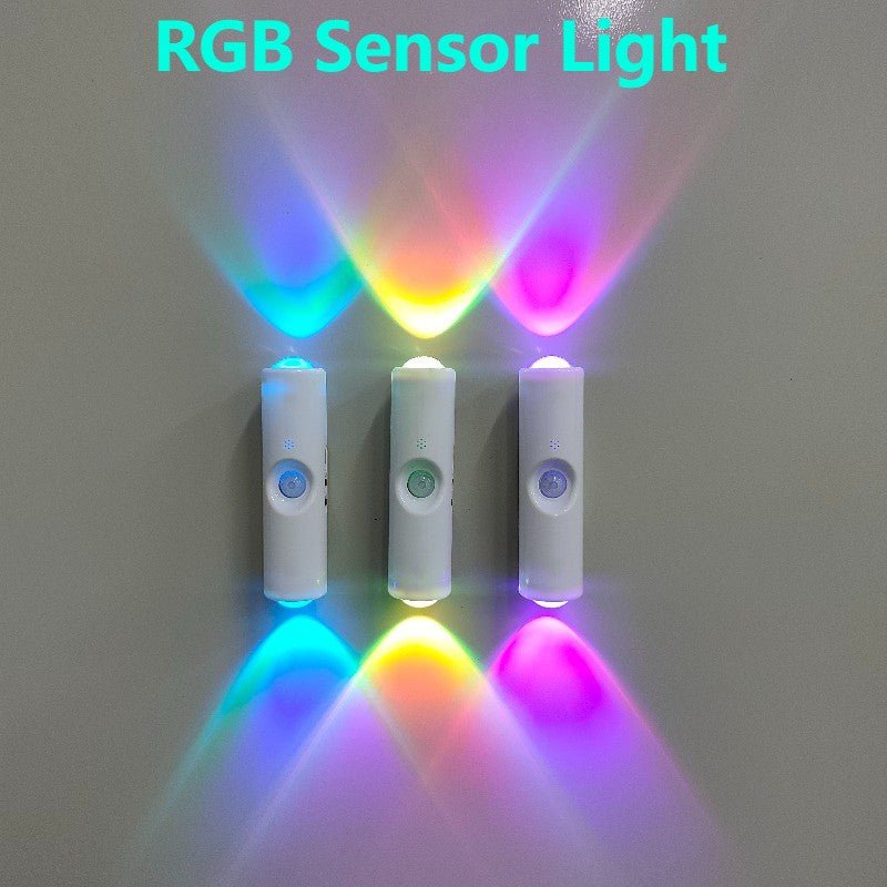 Magnetic RGB LED Night Light Smart Motion Sensor USB Rechargeable Ambient Lamp - Jabula & Co