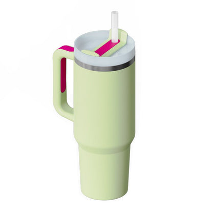 40 Oz Tumbler With Handle Straw Insulated, Stainless Steel Spill Proof Vacuum Coffee Cup Tumbler With Lid Tapered Mug Gifts For Valentine Lover Suitable For Car Gym Office Travel - Jabula & Co