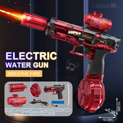 LED Lights Electric Water Guns Children Simulated Shooting Recoil Powerful Automatic Water Spray Gun Kids Summer Outdoor Toys - Jabula & Co