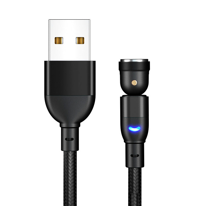 Data Cable 540 Degree Blind Suction Round Magnetic Charging Cable Three-in-one Bent Magnetic Cable - Jabula & Co