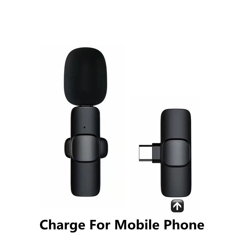 Wireless Lavalier Microphone Portable Audio Video Recording Mini Mic For I Phone Android Long Battery Life Live Broadcast Gaming - Jabula & Co