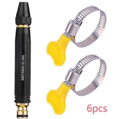 Portable High Pressure Washing Water Gun Car Wash Nozzle Adjustable Nipple Type Direct Spray Home Garden Shower Watering Hose by Jabula & Co