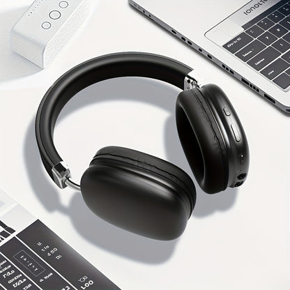 This Bluetooth Headset With A Microphone Offers A 40-hour Playback Time. It Is Retractable, Has High-quality Sound, And Features Soft Memory Ear Cups With Button Control. It Is Suitable For Music