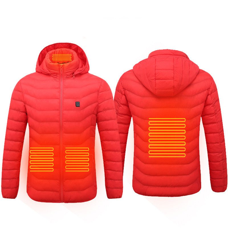 Winter Heated Jacket USB Electric Cotton Coat Zip-up Heater Thermal Clothing Heating Vest For Men by Beckett