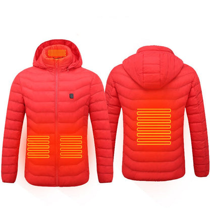 Winter Heated Jacket USB Electric Cotton Coat Zip-up Heater Thermal Clothing Heating Vest For Men by Beckett