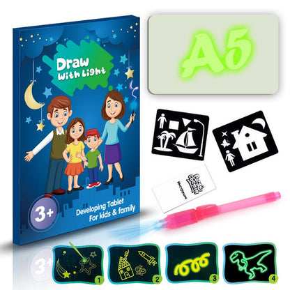 Educational Toy Drawing Pad 3D Magic 8 Light Effects Puzzle Board Sketchpad - Jabula & Co