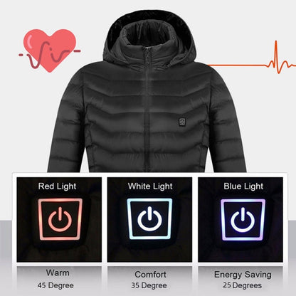 Winter Heated Jacket USB Electric Cotton Coat Zip-up Heater Thermal Clothing Heating Vest For Men - Jabula & Co