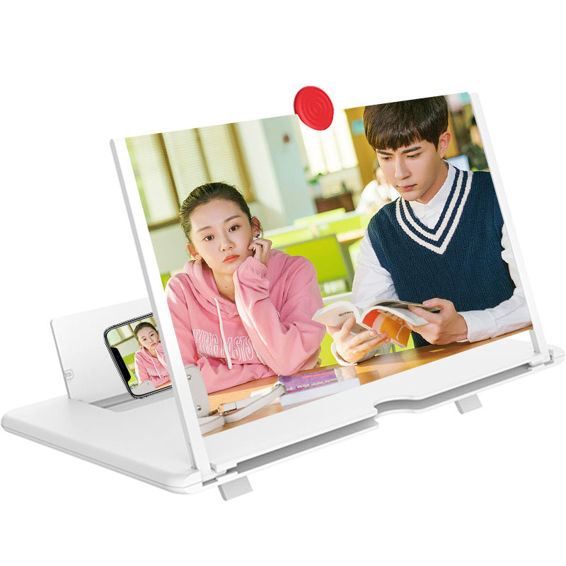 12 Inch Mobile Phone Screen Amplifier with Eye Protection & Built-In Stand for Enhanced Viewing