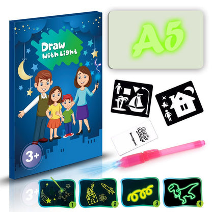 Educational Toy Drawing Pad 3D Magic 8 Light Effects Puzzle Board Sketchpad - Jabula & Co