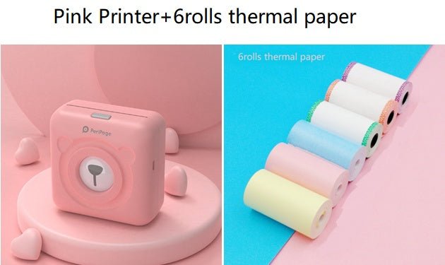 Mini Bliuetooth Wireless Thermal Printer Paper Sticker Label Printer - Jabula & Co