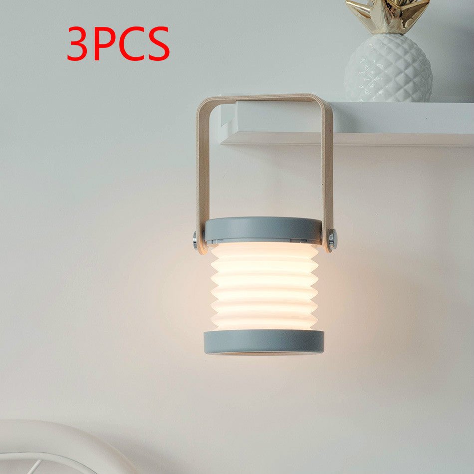 Foldable Touch Dimmable Reading LED Night Light Portable Lantern Lamp USB Rechargeable For Home Decor - Jabula & Co
