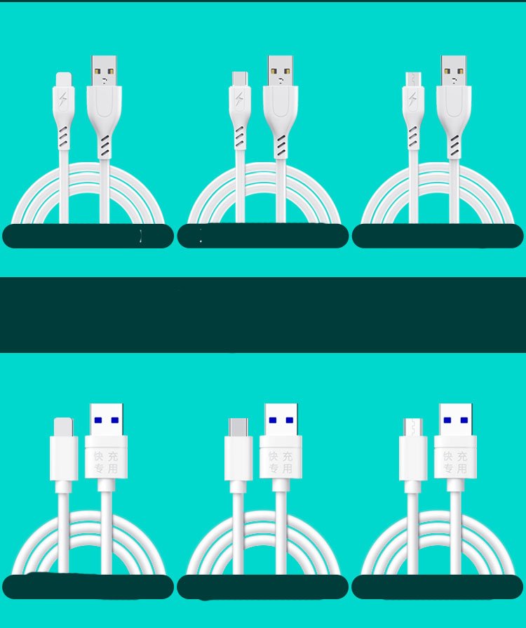 Compatible with Apple , Suitable For Apple Android Data Cable 5A Fast Charging Cable Type-C fast Charging Charging Cable Mobile Phone Accessories Factory Direct Supply - Jabula & Co