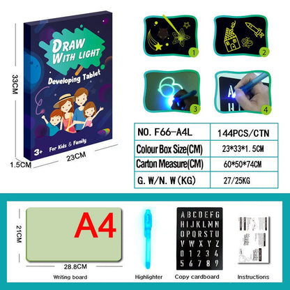 Educational Toy Drawing Pad 3D Magic 8 Light Effects Puzzle Board Sketchpad - Jabula & Co