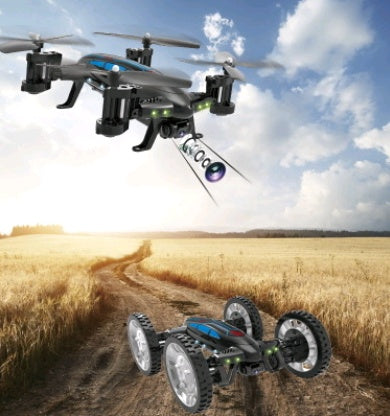 OTRC FY602 Air-Road RC Drone Car 2 in 1 Flying Car 2.4G RC Quadcopter Drone 6-Axis 4CH Helicopter With HD Camera High Speed 4WD - Jabula & Co
