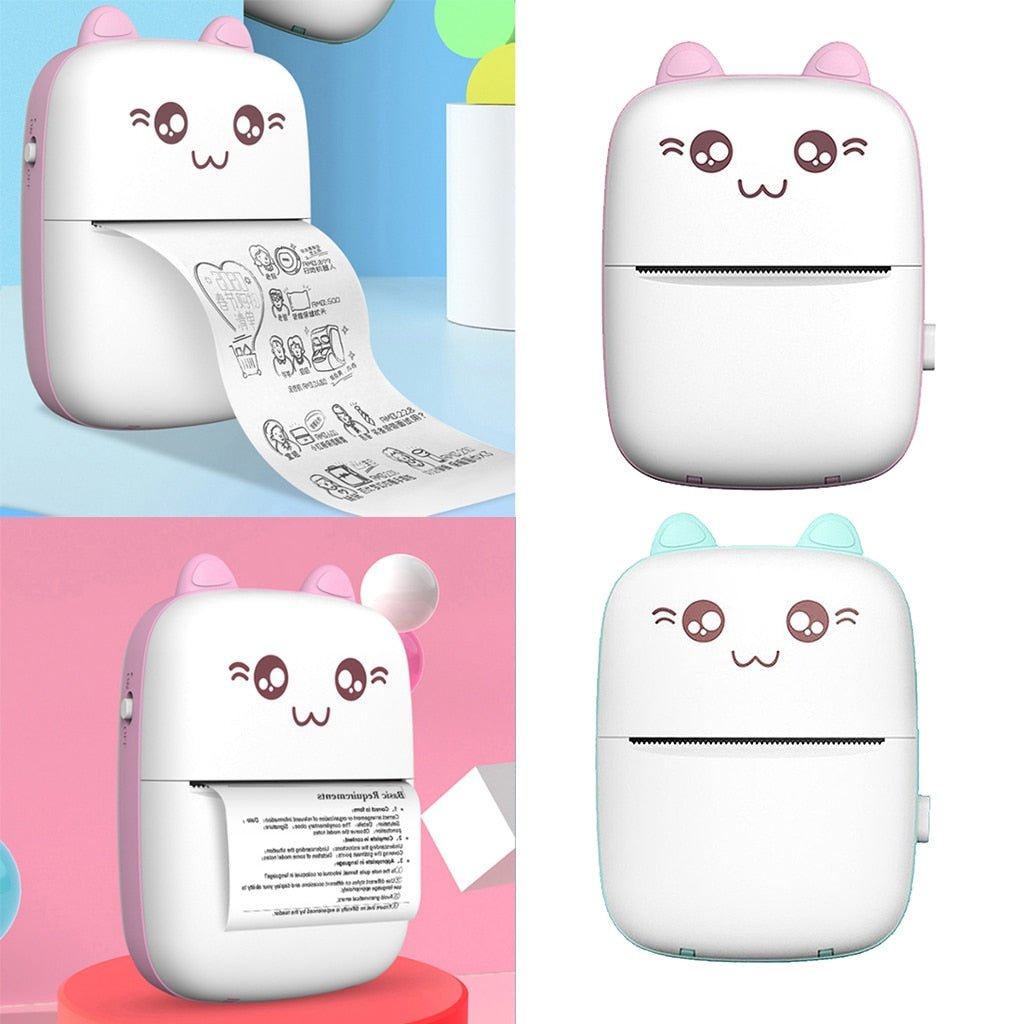 Mini Printer Portable Mini Bluetooth WiFi New Wrong Printer Mobile Phone Photo Title Note Hot Print Pocket Student Error Label Printer - Jabula & Co