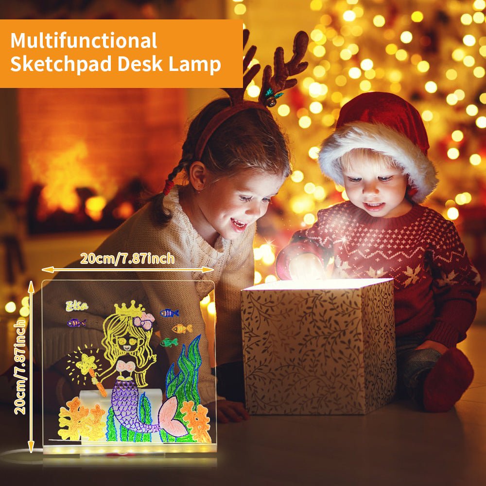 LED Acrylic Drawing Board DIY Erasable Luminous Writing Boards With Stand USB Plug Message Board With NightLight by Jabula & Co