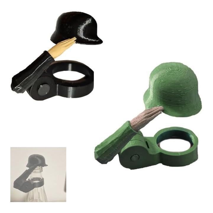 Soldier Salute Beer Bottle Helmet Dustproof Beer Helmet Topper Creative Beer Bottle Cap For Party Bar - Jabula & Co