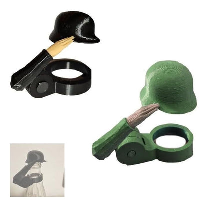 Soldier Salute Beer Bottle Helmet Dustproof Beer Helmet Topper Creative Beer Bottle Cap For Party Bar - Jabula & Co