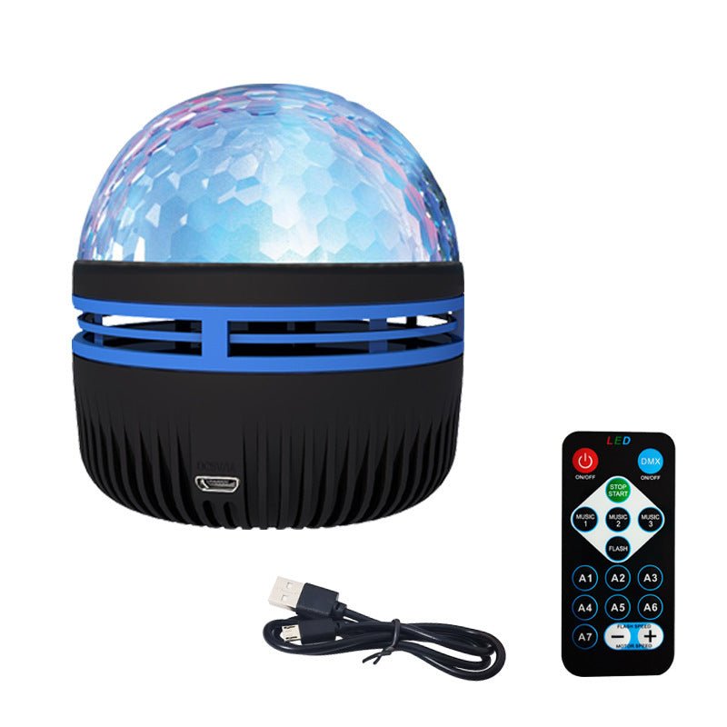 LED Star Galaxy Projector Lamp Spotlight Colorful Rotating Magic Ball Bedroom Atmosphere Lamp Bar KTV Disco Party Stage Light - Jabula & Co