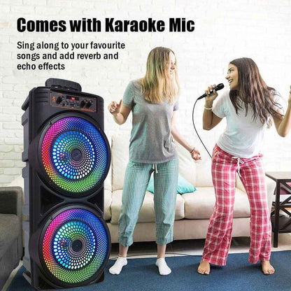 Portable Bluetooth Speaker Sub Woofer Heavy Bass Sound System Party Mic UK