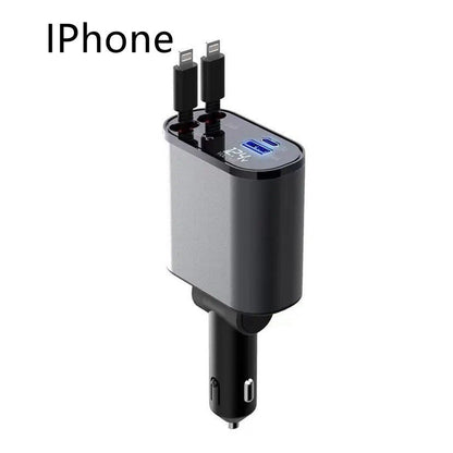 Metal Car Charger 100W Super Fast Charging Car Cigarette Lighter USB And TYPE-C Adapter - Jabula & Co