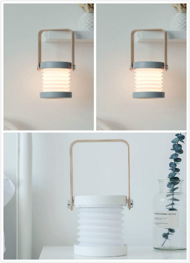 Foldable Touch Dimmable Reading LED Night Light Portable Lantern Lamp USB Rechargeable For Home Decor - Jabula & Co