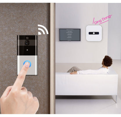Marlboze 720P WIFI Visual Doorbell Wireless Intercom Doorbell PIR Motion Detection Night View SD card Video Smart Doorbell Ring - Jabula & Co