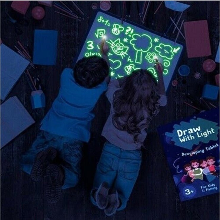 Educational Toy Drawing Pad 3D Magic 8 Light Effects Puzzle Board Sketchpad - Jabula & Co