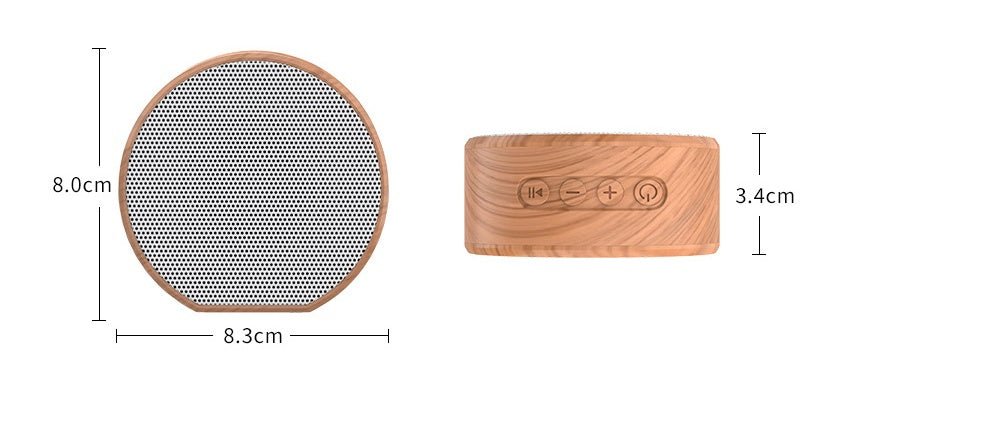 Mini Wood Bluetooth Speaker Portable Outdoor Wireless Support AUX TF - Jabula & Co