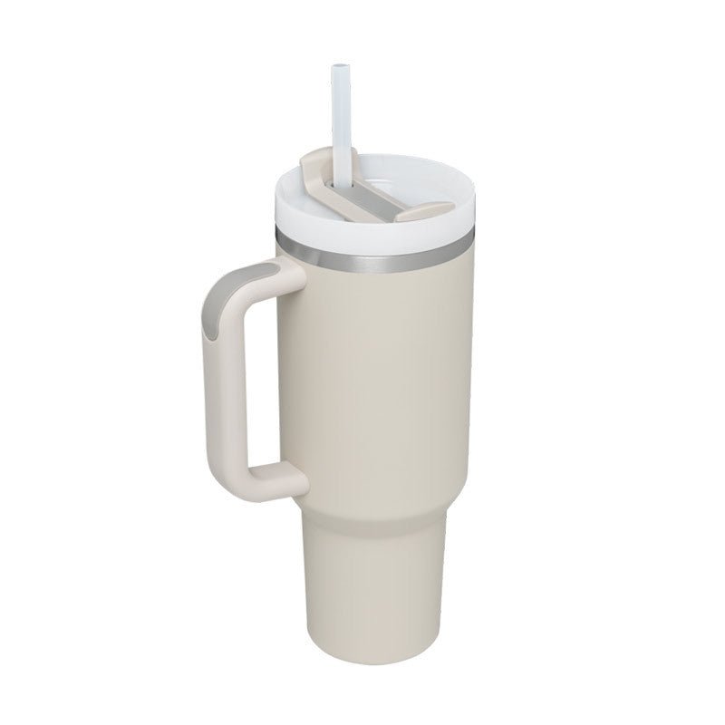 40 Oz Tumbler With Handle Straw Insulated, Stainless Steel Spill Proof Vacuum Coffee Cup Tumbler With Lid Tapered Mug Gifts For Valentine Lover Suitable For Car Gym Office Travel - Jabula & Co