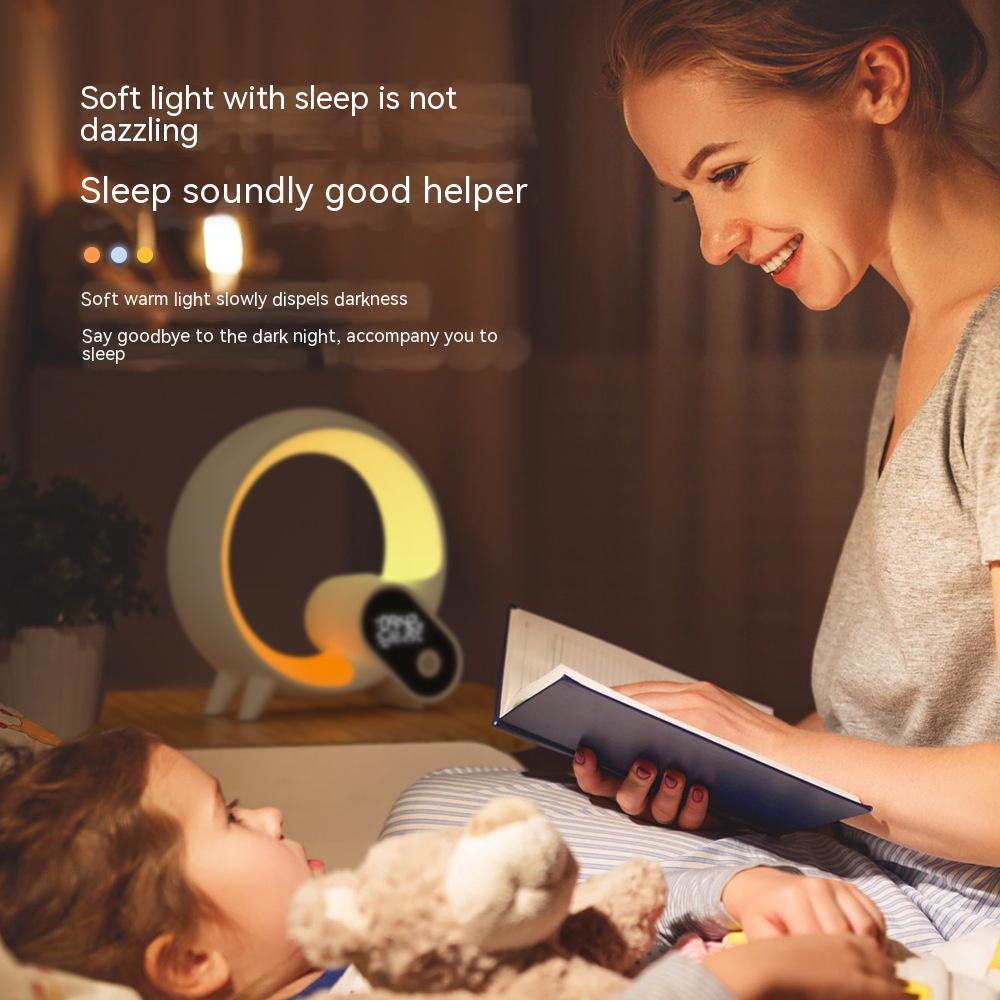 Creative Q Light Analog Sunrise Digital Display Alarm Clock Bluetooth Audio Intelligent Wake-up Q Colorful Atmosphere Light by Jabula & Co