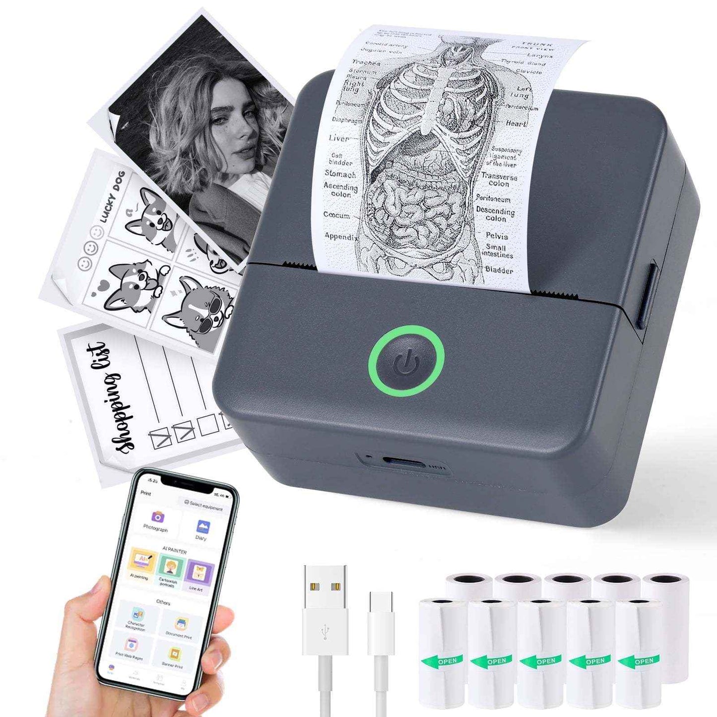 Portable Thermal Printer For Wrong Questions