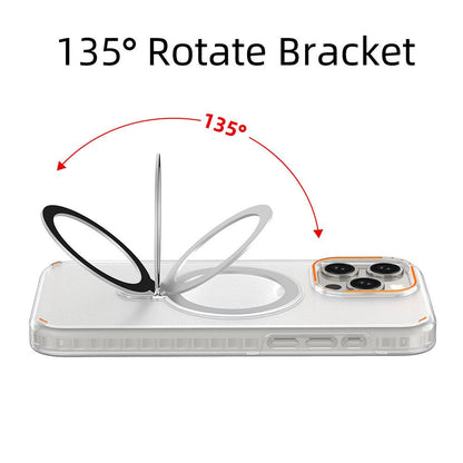 New Colorful Magnetic Bracket Phone Case With Holder Stand Cover For Magesafe Magnetic Transparent Wireless Charge Case For Phone - Jabula & Co