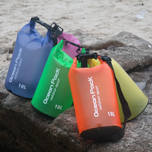 Spot beach bag anti water bucket bag PVC waterproofing bag drifting waterproof bag swimming bag outdoor sports bag - Jabula & Co