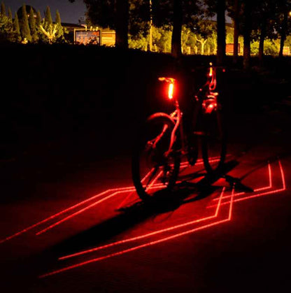 Cycling bicycle light tail light laser tail light
