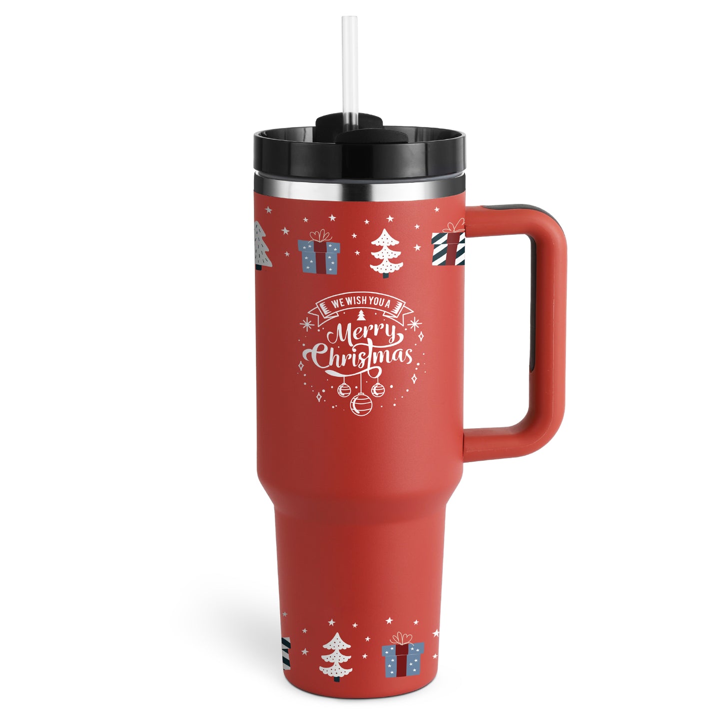 40 Oz Tumbler With Handle Straw Insulated, Stainless Steel Spill Proof Vacuum Coffee Cup Tumbler With Lid Tapered Mug Gifts For Valentine Lover Suitable For Car Gym Office Travel - Jabula & Co