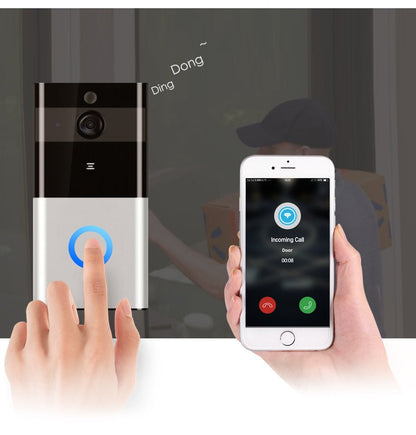 Marlboze 720P WIFI Visual Doorbell Wireless Intercom Doorbell PIR Motion Detection Night View SD card Video Smart Doorbell Ring - Jabula & Co