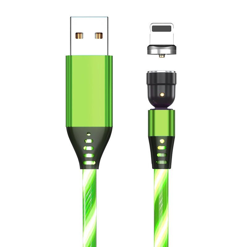 540 Rotate Luminous Magnetic Cable 3A Fast Charging Mobile Phone Charge Cable For LED Micro USB Type C For I Phone Cable - Jabula & Co