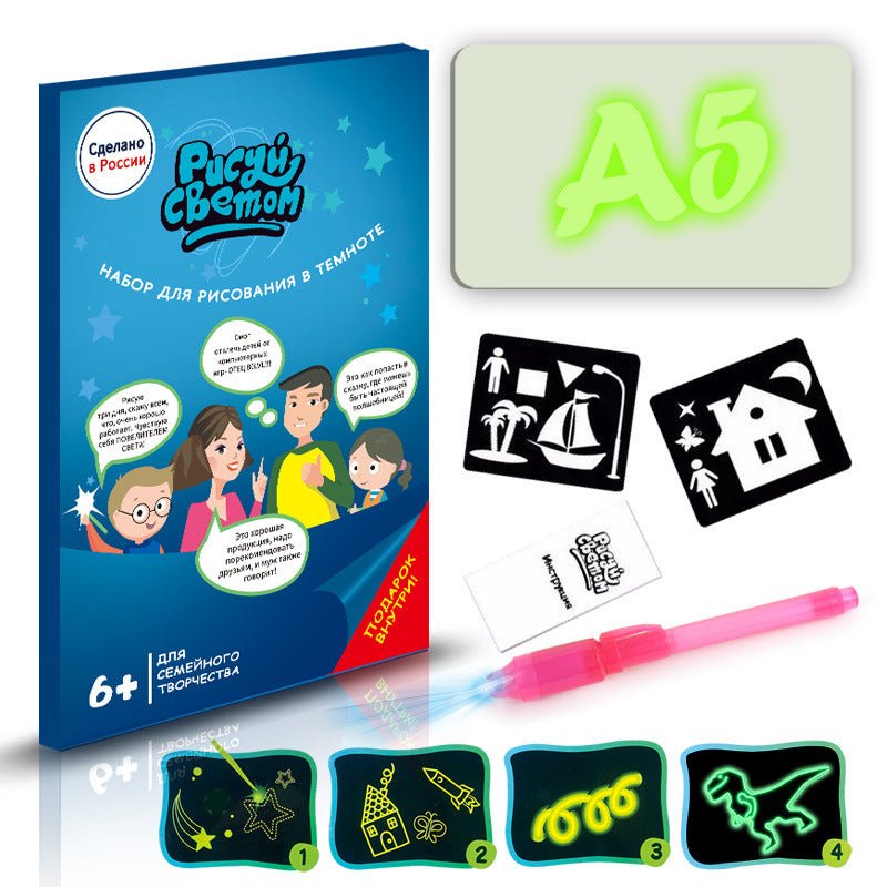 Educational Toy Drawing Pad 3D Magic 8 Light Effects Puzzle Board Sketchpad - Jabula & Co