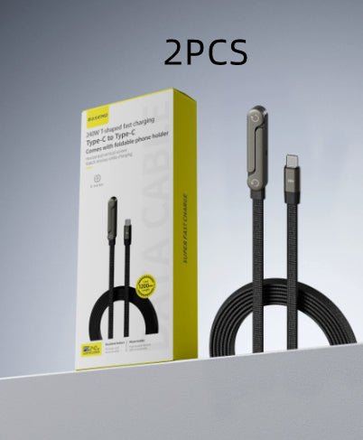 Fast Charging Foldable Bracket Data Cable 2-in-1 Data Wire Foldable Phone Tablet Stand Type-C To Type-C USB-A To Type-C - Jabula & Co