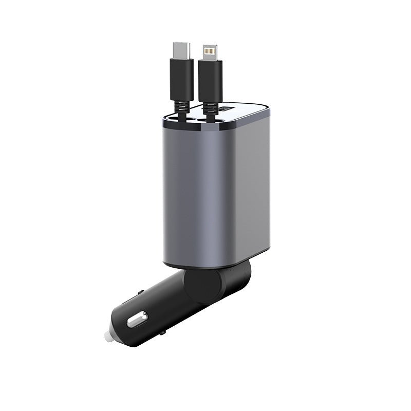 Metal Car Charger 100W Super Fast Charging Car Cigarette Lighter USB And TYPE-C Adapter - Jabula & Co