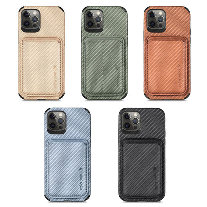 Magnetic Card Holder XR Carbon Fiber Pattern Phone Case - Jabula & Co