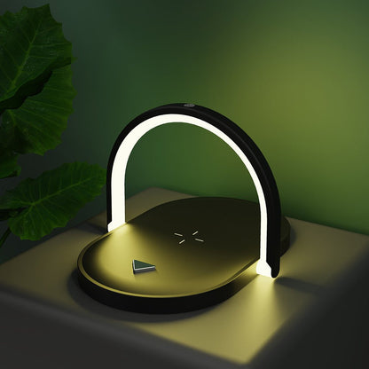 3 In 1 Foldable Wireless Charger Night Light Wireless Charging Station Stonego LED Reading Table Lamp 15W Fast Charging Light - Jabula & Co
