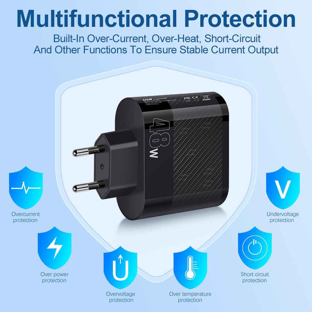 Mobile Phone Charger 6 Interface Travel Charging Plug
