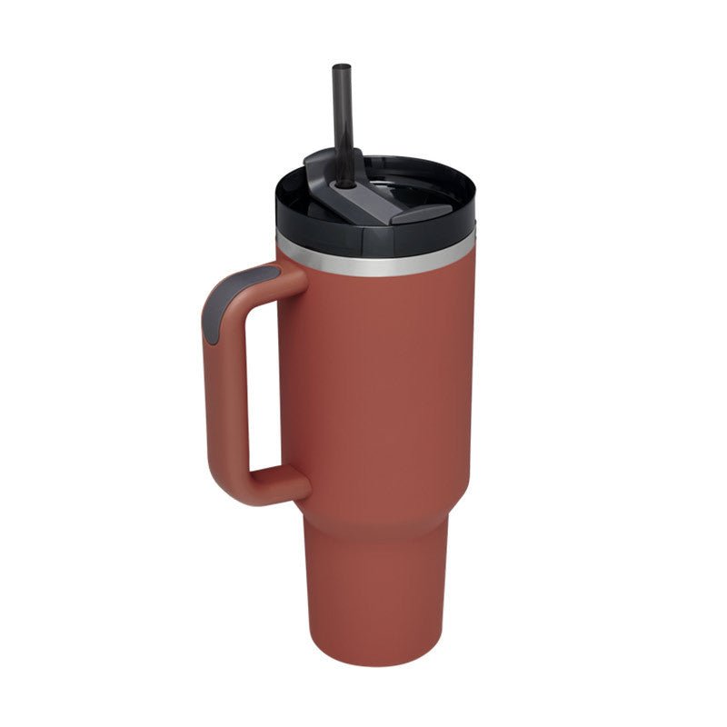 40 Oz Tumbler With Handle Straw Insulated, Stainless Steel Spill Proof Vacuum Coffee Cup Tumbler With Lid Tapered Mug Gifts For Valentine Lover Suitable For Car Gym Office Travel by Beckett