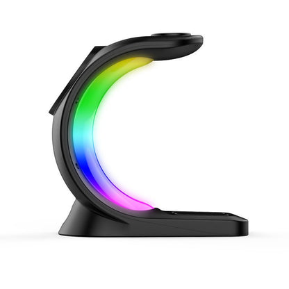 4 In 1 Magnetic Wireless Charger Fast Charging For Smart Phone Atmosphere Light Charging Station For Airpods Pro I-phone Watch by Jabula & Co