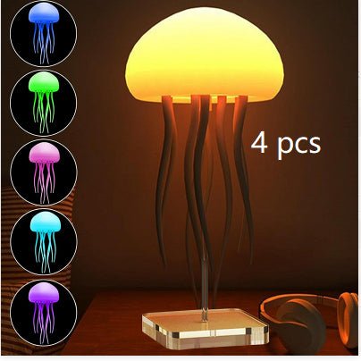 Jellyfish Mood Lamp LED Jellyfish Night Light Portable Jellyfish Lamp Jellyfish Decorations Smart Table Lamp For Bedside Desk by Jabula & Co