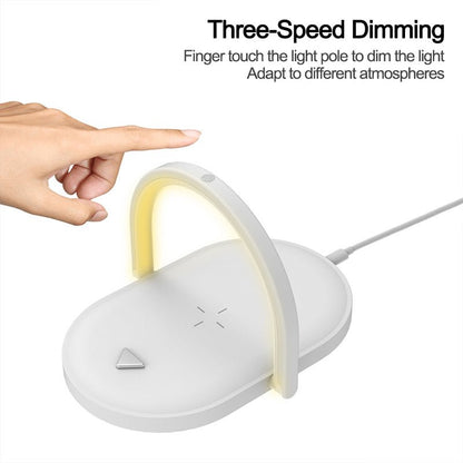 3 In 1 Foldable Wireless Charger Night Light Wireless Charging Station Stonego LED Reading Table Lamp 15W Fast Charging Light - Jabula & Co